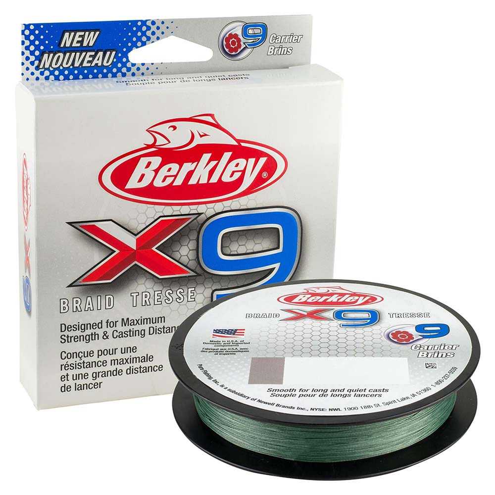 Hot Deal! Berkley X9 Fishing Braid - 50lb, 164 yds, Low-Vis Green