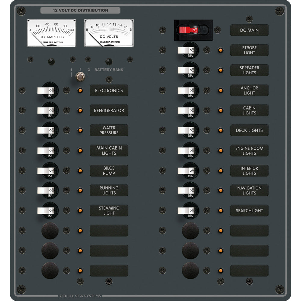 Hot Sale! Blue Sea 8380 DC Main Panel with 22 Positions