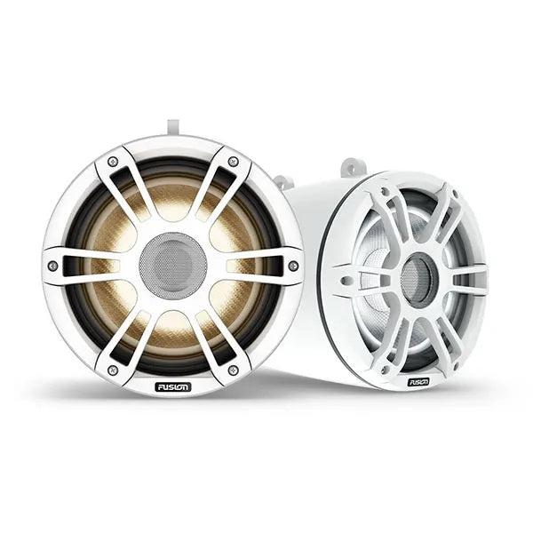 Hot Deal! Fusion Signature Series 3i 8.8-Inch White Marine Wake Tower Speakers with CRGBW Lighting