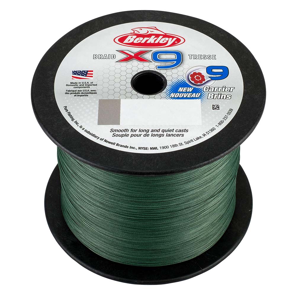 Hot Deal! Berkley X9 80lb 2188yds Low-Vis Green Fishing Braid